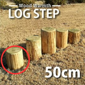 【ふるさと納税】木製 丸太ステップ階段（50cm） 防腐加工済 国産材 環境配慮 外遊び 屋外 アスレチック 遊具 公園 庭