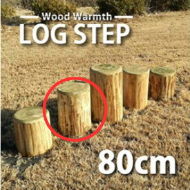 【ふるさと納税】木製 丸太ステップ階段（80cm） 防腐加工済 国産材 環境配慮 外遊び 屋外 アスレチック 遊具 公園 庭