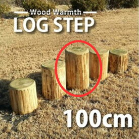 【ふるさと納税】木製 丸太ステップ階段（100cm） 防腐加工済 国産材 環境配慮 外遊び 屋外 アスレチック 遊具 公園 庭
