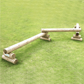 【ふるさと納税】木製平均台2連結 | アスレチック 遊具 公園 自然工房 奈良県上北山村 国産木材