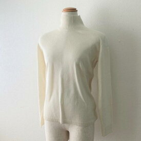 【ふるさと納税】レディースセーター（ベビーカシミヤ100%）　ホワイト（Mサイズ） 20401M