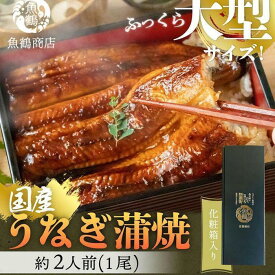 【ふるさと納税】大型サイズ 　ふっくら柔らか国産うなぎ蒲焼き　1尾（約2人前）化粧箱入 | 和歌山県 和歌山市 和歌山 楽天ふるさと 納税 支援品 返礼品 お取り寄せグルメ お取り寄せ 取り寄せ グルメ うなぎ 鰻 ウナギ うなぎ蒲焼 国産うなぎ 国産ウナギ 蒲焼き 魚介