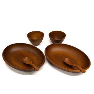 【ふるさと納税】こもれび 木目調プレート&マルチボール&スプーン【TN95】 | 食器 テーブルウェア 日用品 人気 おすすめ 送料無料