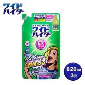 【ふるさと納税】【衣料用漂白剤】花王 ワイドハイター EXパワー 大 つめかえ用 820ml×3個セット【KAO16】 | 漂白剤 ハイター 洗剤 人気 おすすめ 送料無料