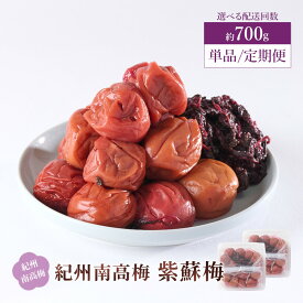 【ふるさと納税】【単品・定期便より選択可】紀州南高梅 紫蘇梅 350g×2 塩分15％ | 梅干し梅干 食品 加工食品 人気 おすすめ 送料無料