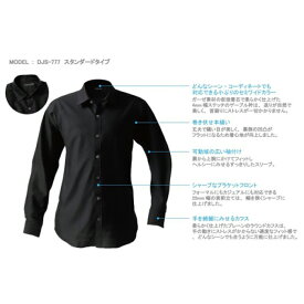 【ふるさと納税】DJS-777 decollouomo メンズドレスシャツ 長袖（生地：オーヴァーチュア）スタンダードタイプ ブラック／SMサイズ