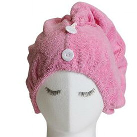 【ふるさと納税】す～っと吸水！マイクロファイバーヘアキャップ【ピンク】