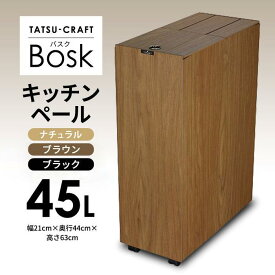 【ふるさと納税】タツクラフト Bosk バスク キッチンペール 45L | タツクラフト ゴミ箱 ふた付き Bosk バスク キッチン ペール 45リットル キッチン 大型 ふた フタ 付き 橋本達之助工芸 TATSU-CRAFT おしゃれ 送料無料 おしゃれ ごみ箱 ダストボックス くず入れ 日本製