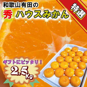 【ふるさと納税】特選品!和歌山有田の「ハウスみかん」【赤秀】約2.5kg 化粧箱入り(5月以降発送)【NGT3】 | フルーツ 果物 くだもの 食品 人気 おすすめ 送料無料