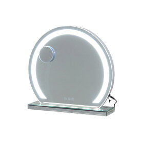 【ふるさと納税】アーチリング卓上ミラー LED付 | 雑貨 日用品 人気 おすすめ 送料無料