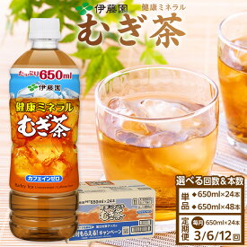 【ふるさと納税】伊藤園　健康ミネラル麦茶　650ml 24本 または 48本 | 伊藤園 健康ミネラル むぎ茶 カフェインゼロ 送料無料 麦茶 ペットボトル カロリーゼロ 備蓄 ソフトドリンク 飲料 飲み物 ケース