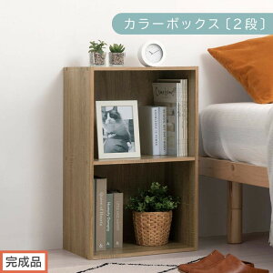 【ふるさと納税】【完成品でお届け】カラーボックス〔2段〕(選べる3色)カラーボックス 2段 A4 横置き 縦置き 収納棚 おしゃれ 本棚 大容量 スリム ラック 棚 オープンラック 木製 ミニ 省
