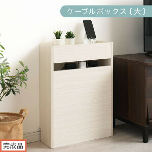 【ふるさと納税】【完成品でお届け】ルーター収納ボックス〔大〕(選べる5色)ケーブルボックス スリム 大サイズ ケーブル収納 ボックス コードケース タップボックス 大型 ルーター収納
