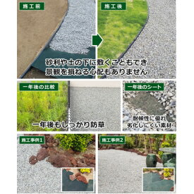 【ふるさと納税】ガーデニングや庭の景観改善に使用　雑草を防ぎ草抜き作業を軽減　光と水を100%遮る強力な防草シート【1314929】