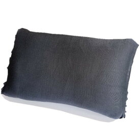 【ふるさと納税】シルク100% のびのび枕カバー チャコール1枚【1623209】