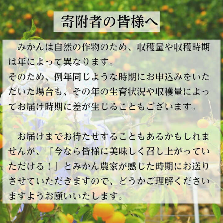楽天市場 ふるさと納税 有田みかん 未来への虹 10kg みかん ミカン Mikan 有田 有田市 ありだ 和歌山 送料無料 産地直送 フルーツ 果物 てんこ盛り てんこもり 本場 幸せの連鎖 甘い 濃厚 コク ジューシー S M L ふるさと納税 ふるさと 応援 寄附 先行予約 和歌山 楽天市場 ふるさと納税 有田みかん 未来への虹 10kg みかん ミカン Mikan 有田 有田市 ありだ 和歌山 送料無料 産地直送 フルーツ 果物 てんこ盛り てんこもり 本場 幸せの連鎖 甘い 濃厚 コク ジューシー S M L ふるさと納税 ふるさと 応援 寄附 先行予約 和歌山
