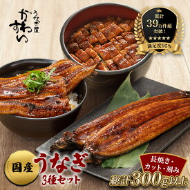 【ふるさと納税】【楽天うなぎ部門13年連続第1位！】 国産 うなぎ 鰻 蒲焼き 3種セット〈 うなぎ屋 かわすい 〉 グルメ大賞 13年連続受賞 送料無料 レビュー高評価 人気 ギフト 贈答用 お歳暮 御歳暮 お中元 父の日 土用丑の日 お取り寄せ 和歌山県 有田市 （A6-1）