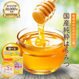 【ふるさと納税】満足度97%超！ 純粋 はちみつ 国産 （みかん蜜） 600g〜2kg ハチミツ 蜂蜜 送料無料 有田産 柑橘蜜 甘く上品な味わい 人気レビュー多数 パン・ヨーグルトに最適 ギフト 贈答用 特産品 和歌山県有田市　（A14-1）
