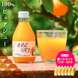 【ふるさと納税】 みかんジュース ストレート 果汁100％ 180ml 選べる本数（12/20/24/30本）みかんしぼり 伊藤農園 無添加 送料無料 有田産 温州みかん ドリンクセット ギフト 和歌山県有田市