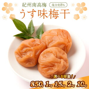 【ふるさと納税】紀州南高梅使用 うす味梅干850g 1kg 1.5kg 2kg 10kg(和歌山県産) 梅干し 梅干 うめぼし 送料無料 ふるさと納税 梅干し