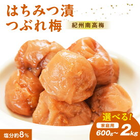 【ふるさと納税】【家庭用】紀州南高梅　はちみつ漬つぶれ梅　600g 1.2kg 2kg ふるさと納税 梅干し 梅干し 梅干 うめぼし 1.2キロ 1.2kg 2キロ 2kg 自宅用 家庭用 送料無料 数量限定