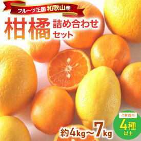 【ふるさと納税】柑橘詰め合わせセット 家庭用4種以上 和歌山産 約4kg 約7kg≪先行予約2027年1月下旬頃より順次発送分≫ ふるさと納税 みかん 果物 フルーツ
