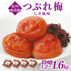 【ふるさと納税】紀州南高梅つぶれ梅　しそ風味 1.2kg 1.6kg ふるさと納税 梅干し ふるさと納税 うめぼし つぶれ梅 南高梅 しそ風味 梅 パック 小分け