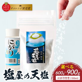 【ふるさと納税】釜焚き天然塩「塩屋の天塩」 天塩 6個 9個 にがり付き