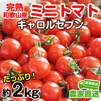 【ふるさと納税】完熟ミニトマト(キャロルセブン)約2kgトマト農家直送和歌山県産