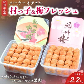 【ふるさと納税】 ＼評価★5／【紀州南高梅2種セット】 （塩分約8％）1.1kg＆梅フレッシュ（塩分約5％）1.1kg 計2.2kg / 和歌山 田辺市 紀州南高梅 南高梅 梅干し 梅干 梅 はちみつ入り 減塩 塩分控えめ ご飯のお供 セット 詰合せ