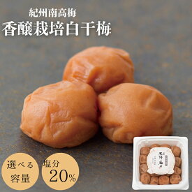 【ふるさと納税】香壌栽培の白干梅（塩分20％）選べる容量 / 和歌山 田辺市 梅干し 梅干 梅 うめ 肉厚 お米 おにぎり おむすび 健康 うす塩味 塩分20％ お弁当 白干 焼酎 紀州産