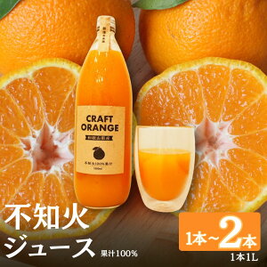 【ふるさと納税】 不知火ジュース CRAFT ORANGE 100%果汁 【選べる本数】1本 2本 / オレンジジュース 果汁 果物 くだものジュース みかんジュース デコポン 不知火 和歌山 田辺