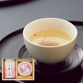 【ふるさと納税】梅こんぶ茶と梅干のセット（梅こんぶ茶85g・うすじお味梅135g） / 紀州南高梅 うす塩 乾燥梅 昆布 お茶 贈答品 化粧箱 和歌山 田辺市