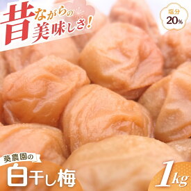 【ふるさと納税】紀州南高梅　白干し南高梅干し 1kg 塩分20％ 添加物不使用 / 梅 うめ ウメ 梅干し 梅干 白干し 南高梅 紀州南高梅 和歌山県 田辺市