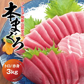 【ふるさと納税】【発送時期が選べる】 本マグロ（養殖）トロ＆赤身セット 3kg / まぐろ マグロ 鮪 赤身 冷凍 中トロ 中とろ 海鮮 柵