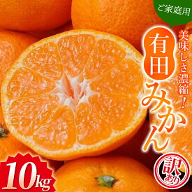 【ふるさと納税】【訳あり】 有田みかん 約10kg 農家直送 【ご家庭用】 不揃い サイズ混合 ※2024年11月中旬より2025年1月中旬に順次発送予定（お届け日指定不可） 先行予約 みかん 訳ありみかん 温州みかん ミカン 有機質肥料100% 自宅用