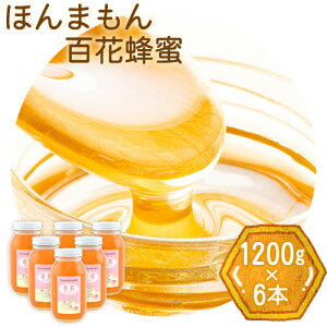【ふるさと納税】ほんまもん百花蜂蜜 1200g×6本 村上養蜂《90日以内に出荷予定(土日祝除く)》和歌山県 紀の川市