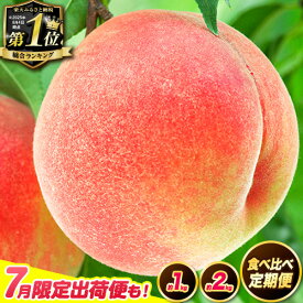 【ふるさと納税】4年連続総合1位獲得! 高レビュー続出 食べ比べ定期便 紀の里の桃 お試し約1kg(3～5玉) or 約2kg(6〜8玉)《2026年6月中旬-8月中旬頃出荷》桃 もも 果物 白鳳 日川白鳳 清水白桃 川中島白桃 なつっこ ランキング 送料無料 先行予約 定期便 食べ比べ
