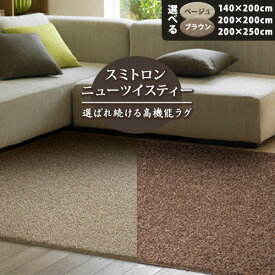 【ふるさと納税】高機能ラグ・スミトロンニューツイスティー 選べる ベージュ ブラウン 140×200cm 200×200cm 200×250cm 株式会社スミノエインテリアプロダクツ【(株)羽根】《30日以内に発送予定(土日祝》 和歌山県 ラグ インテリア 紀の川市 和歌山県 送料無料