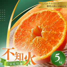 【ふるさと納税】 不知火 デコポン ご家庭用 5kg※箱込み 【M～4Lのサイズおまかせ】【2026年1月下旬から4月上旬頃に順次発送】＜味好農園＞ / デコポン 不知火 柑橘 和歌山県 越冬 有機 甘い
