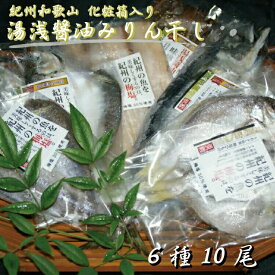 【ふるさと納税】和歌山の近海でとれた新鮮魚の湯浅醤油みりん干し6品種10尾入りの詰め合わせ / さかな 干物 ひもの 魚貝 魚介 味醂干し