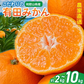 【ふるさと納税】 【訳あり・ご家庭用】農家直送 こだわりの完熟有田みかん【選べる容量】 約2kg / 約4kg / 約5kg / 約6kg / 約8kg / 約10kg 【10月・11月・12月・1月発送から選択可能】みかん ミカン 有田みかん 温州みかん 柑橘 有田 和歌山 産地直送