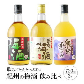 【ふるさと納税】梅酒飲み比べ3本セット | 和歌山県 九度山町 和歌山 楽天ふるさと 納税 支援品 返礼品 酒 お酒 アルコール アルコール飲料 梅酒 飲み比べ 飲み比べセット 家飲み 特産品 名産 お酒セット リキュール パーティー ホームパーティー ご当地 お取り寄せ