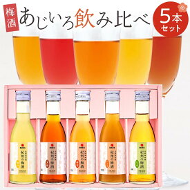 【ふるさと納税】紀州 梅酒 あじいろ 5本 飲み比べ セット 180ml × 5本(しろ・にごり・蜂蜜・黒糖・柚子) | 和歌山 梅酒 酒 お酒 アルコール飲料 飲み比べセット 飲み比べ 飲み物 ドリンク ギフト 贈り物 プレゼント 贈答品