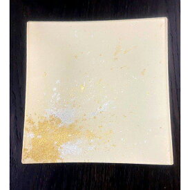 【ふるさと納税】スクエアプレート(D) 古代塗り金箔漆白 | 和歌山県 和歌山 九度山町 楽天ふるさと 納税 返礼品 特産品 支援 名産品 食器 お皿 皿 和食器 おしゃれ食器 生活用品 伝統工芸 日用雑貨 日用品 ギフト 贈り物 プレゼント 和カフェ 飾り 置物 置き物 インテリア