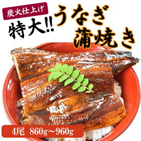 【ふるさと納税】うなぎ蒲焼き4尾入り 860g～960g（蒲焼たれ8袋 山椒付き）［KS7］ | うなぎ 冷凍 蒲焼 4尾 960g たれ付 山椒付 和歌山県 高野町 和歌山 高野山 カット鰻 鰻 カット ウナギ うな重 ひつまぶし かばやき
