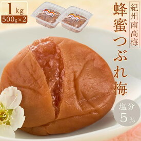 【ふるさと納税】【選べる容量】紀州南高梅 蜂蜜つぶれ梅 塩分5％ 1～2kg (500g×2～4) ［Kn22］ | 梅干 うめぼし 家庭用 梅 国産 食品 人気 梅干し 取り寄せ グルメ ご飯のお供 お得 訳あり 規格外 楽天ふるさと納税 和歌山県 高野町 和歌山県高野町 高野山