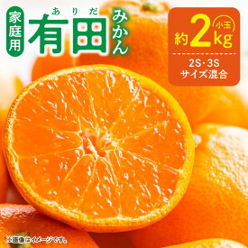 【ふるさと納税】 年内発送 家庭用 有田みかん 和歌山 小玉 2S 3S サイズ混合 約2kg 濃厚 フルーツ 柑橘 果物 果実 有田 みかん ブランドみかん 食品 国産 お取り寄せ 和歌山県 湯浅町 送料無料