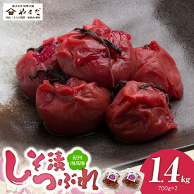 【ふるさと納税】紀州 南高梅 しそ漬つぶれ 700g×2 計1400g 塩分 約15% 天然 しそ 本来 紅色 さわやかな 香り すっぱい 味わい クセ おかず おにぎり お弁当 梅肉 梅 梅干し 和え物 ご家庭用 料理 ご飯 食品 加工品 のし対応可 お取り寄せ 和歌山県 湯浅町 送料無料