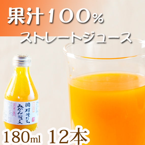 品数豊富！ 和歌山田村産みかん果汁100%使用した無添加ジュースです ふるさと納税 SALE 72%OFF 果汁100% 180ml×12本 田村そだちみかんジュース